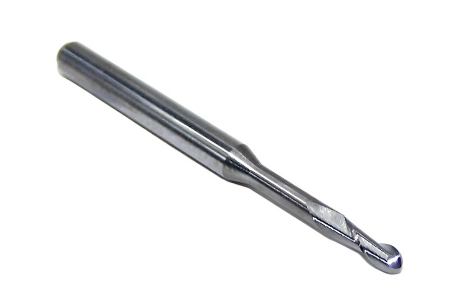 1645-0781.590A Kyocera 5/64" Carbide 2 Flute End Mill .590" Extend Reach Ball End .0938" Diameter .234" Flute 1.50" Length .125" Shank