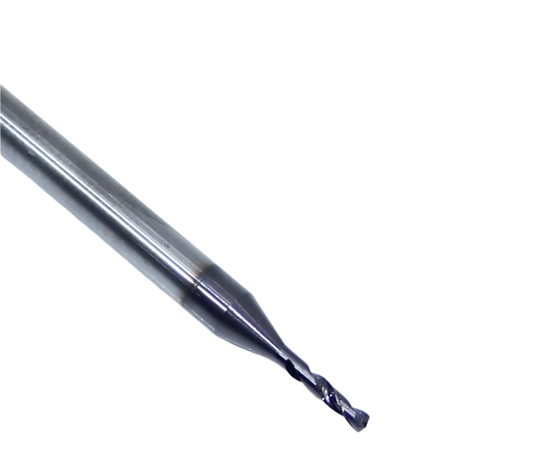 165-0433AG217 Kyocera 1.10mm Carbide 2 Flute Drill High Performance .0433" Diameter .217" Flute 1.97" Length .118" Shank 142° Point Coated
