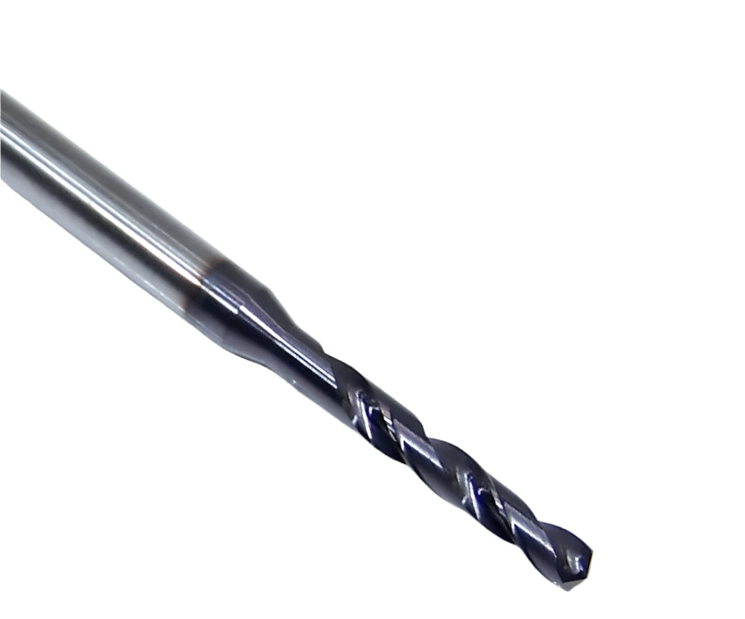 165-0787AG551 Kyocera 2.00mm Carbide 2F Drill High Performance .0787" Diameter .551" Flute 2.36" Length .1181" Shank Coated