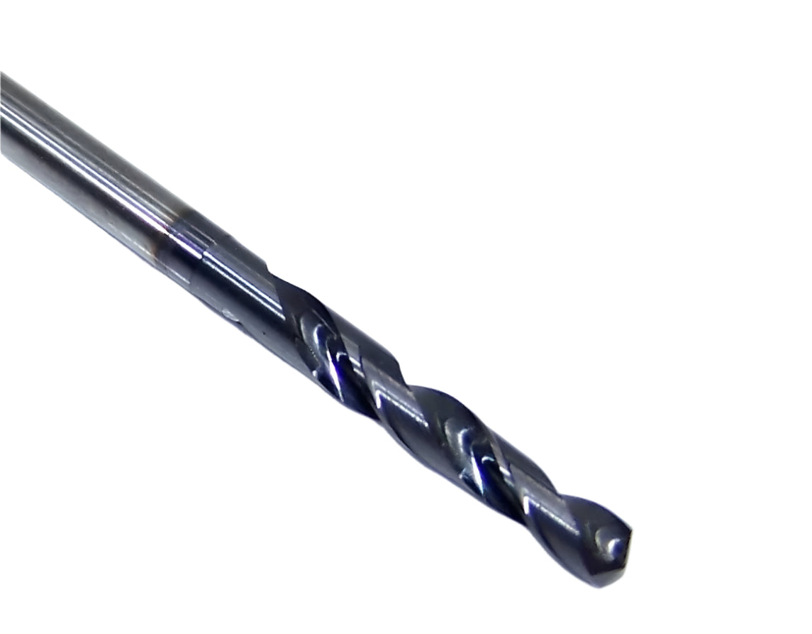 165-1142AG799 Kyocera 2.90mm Carbide 2F Drill High Performance .1142" Diameter .799" Flute 2.36" Length .1181" Shank Coated