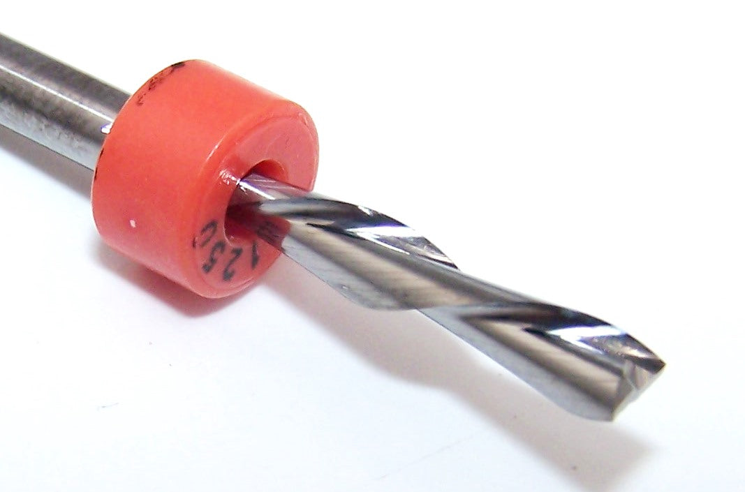 1650.1250.500 Kyocera 1/8" Carbide 2 Flute End Mill Down Cut SQ .0125" Diameter .500" Flute 1.50" Length .125" Shank