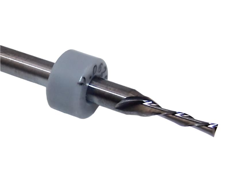 1650Q0625.250A1 Kyocera 1/16" Carbide 2 Flute End Mill Down Cut SQ .0625" Diameter .250" Flute 1.50" Length .125" Shank image 2