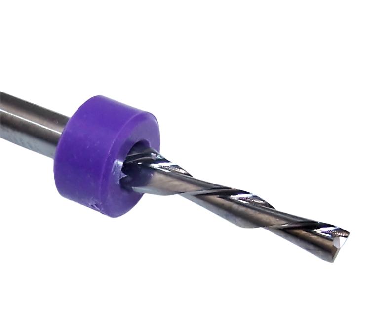 1650Q0938.438A1 Kyocera 3/32" Carbide 2 Flute End Mill Down Cut SQ .0938" Diameter .438" Flute 1.50" Length .125" Shank