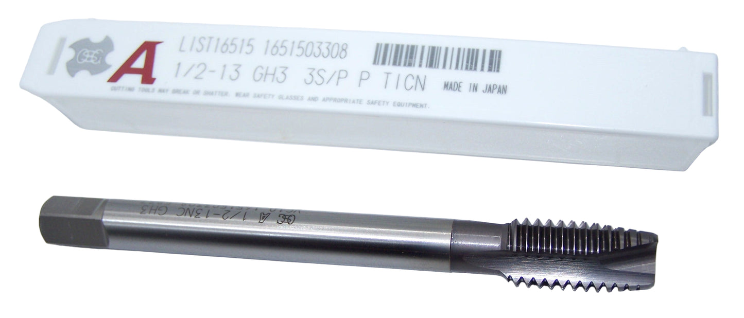 1651503308 OSG 1/2-13 Plug Cut Tap UNC H3 3S/P VC-10 V Coated A-TAP V High Performance