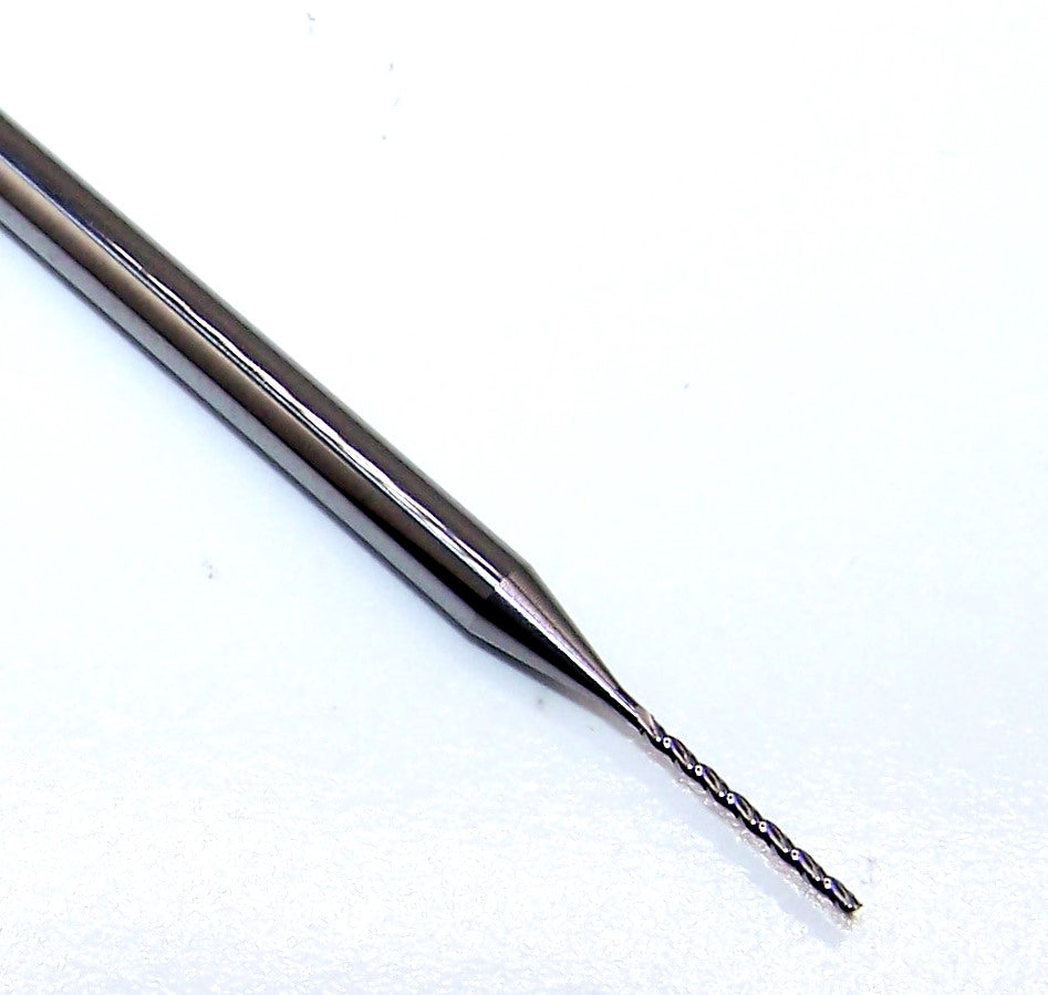 1710-0312.375 Oliver Tool 1/32" Carbide 3 Flute End Mill Extended Flute .0312" Diameter .375" Flute 2.5" OAL .125" Shank