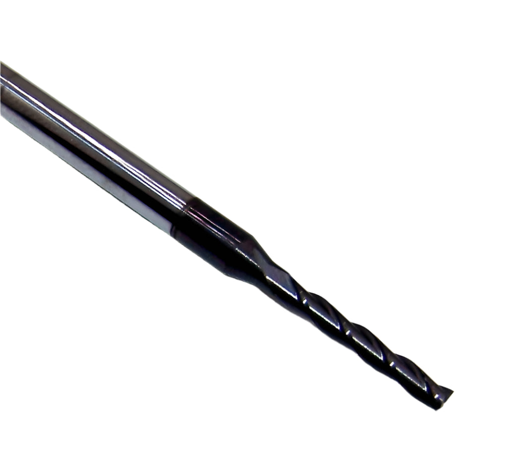1710-0750D500 Kyocera 0.0750" Carbide 3 Flute End Mill DLC Coated 0.0750" Diameter 0.500" Flute 2.5" Length 0.125" Shank