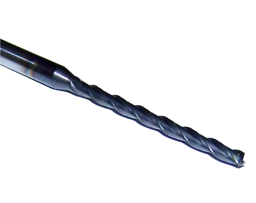 1710-0781D940 Kyocera 5/64" Carbide 3 Flute End Mill DLC Coated 0.0781" Diameter 0.940" Flute 2.5" Length 0.125" Shank
