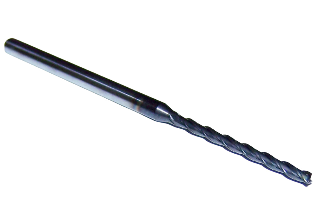 1710-0781D940 Kyocera 5/64" Carbide 3 Flute End Mill DLC Coated 0.0781" Diameter 0.940" Flute 2.5" Length 0.125" Shank