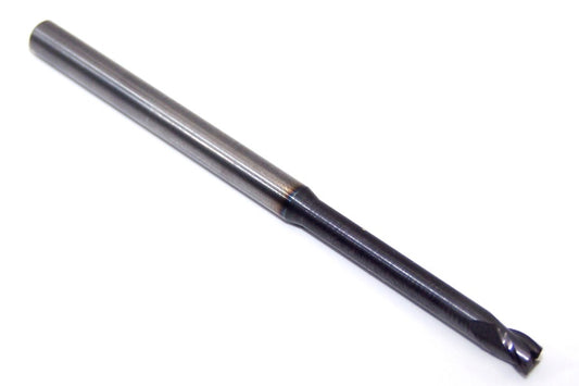 1743-1562L1250C Kyocera 5/32" Carbide 3 Flute End Mill 1.25"Extended Reach .010" Radius ALTiN Coated 0.1562" Diameter .234" Flute 3.0" Length 0.1875" Shank