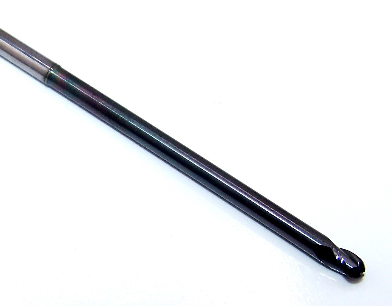 1755-1250L1875 Kyocera Microtools 1/8" Carbide 3 Flute End Mill Ball End AlTiN 1.875" Extended Reach .125" Diameter .187" Flute 3.00" Length .125" Shank
