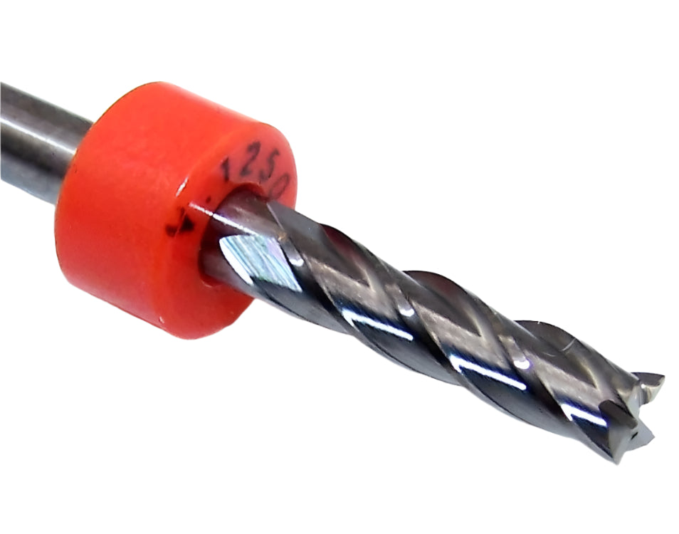 1800.1250.500 Kyocera 1/8" Carbide 4 Flute End Mill Square PCB .1250" Diameter .500" Flute 1.50" Diameter .125" Shank