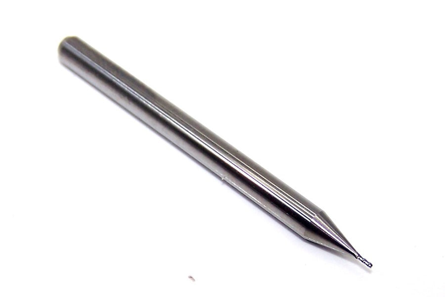 1810-0177.053 Kyocera 0.45mm Carbide 4 Flute End Mill 0.0177" Diameter 0.0530" Flute 1.5" Length 0.1181" Shank