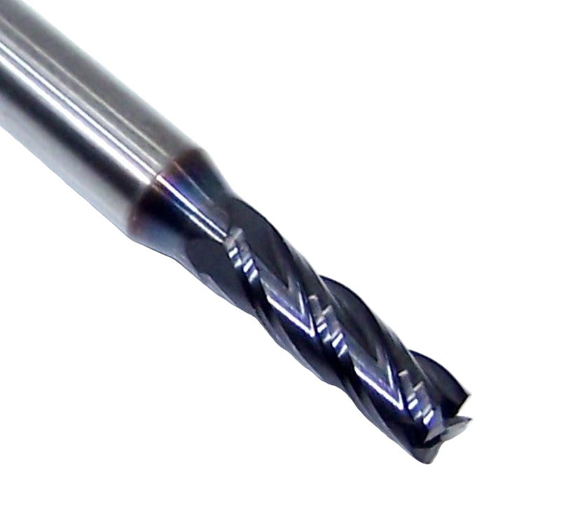 1810-1496L473 Kyocera 3.8mm Carbide 4 Flute End Mill ALTiN Coated 0.1496" Diameter 0.4730" Flute 2" Length 0.1969" Shank
