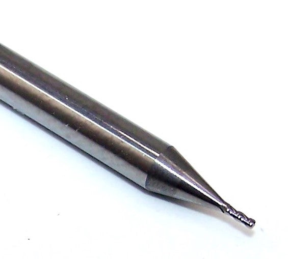 1812-0250.0750CR Kyocera #72 Carbide 4 Flute End Mill .005" Corner Radius .0250" Diameter .075" Flute 1.50" Length .125" Shank