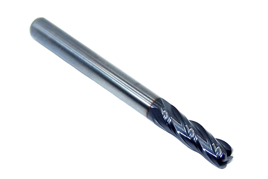 1817-1875L625CR Kyocera 3/16" Carbide 4 Flute End Mill 0.045" Radius ALTiN Coated 0.1875" Diameter 0.625" Flute 2.00" Length 0.1875" Shank