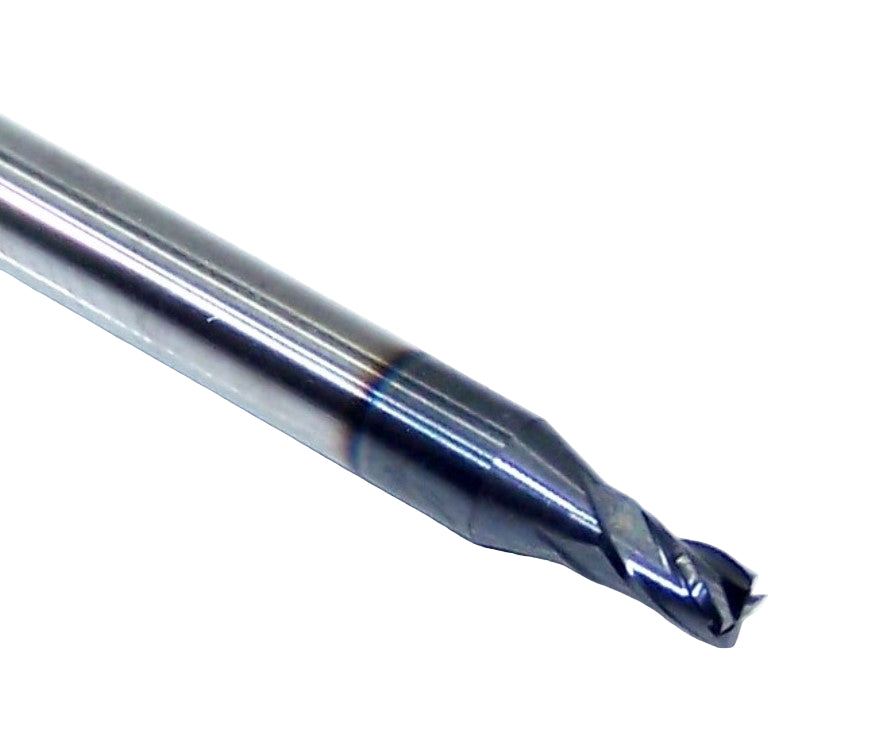 1820-0781L125 Kyocera 5/64" Carbide 4 Flute End Mill Stub ALTiN Coated 0.0781" Diameter 0.125" Flute 1.5" Length 0.125" Shank