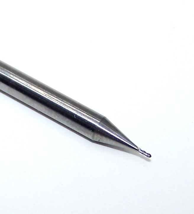 1825-0200.060 Kyocera #76 Carbide End Mill Ball End .0200" Diameter .060" Flute 1.50" Length .125" Shank