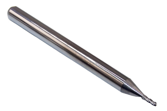 1825-0360.108 Kyocera .0360" Carbide 4 Flute End Mill Ball End 0.0360" Diameter 0.108" Flute 1.5" Length 0.125" Shank