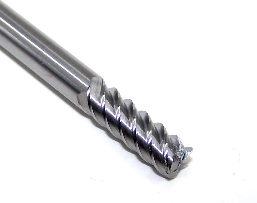1905-1968.590R Kyocera 5.00mm Carbide 5 Flute End Mill for hard metals .0197" Radius .1968" Diameter .590" Flute 2.00" Length .197" Shank