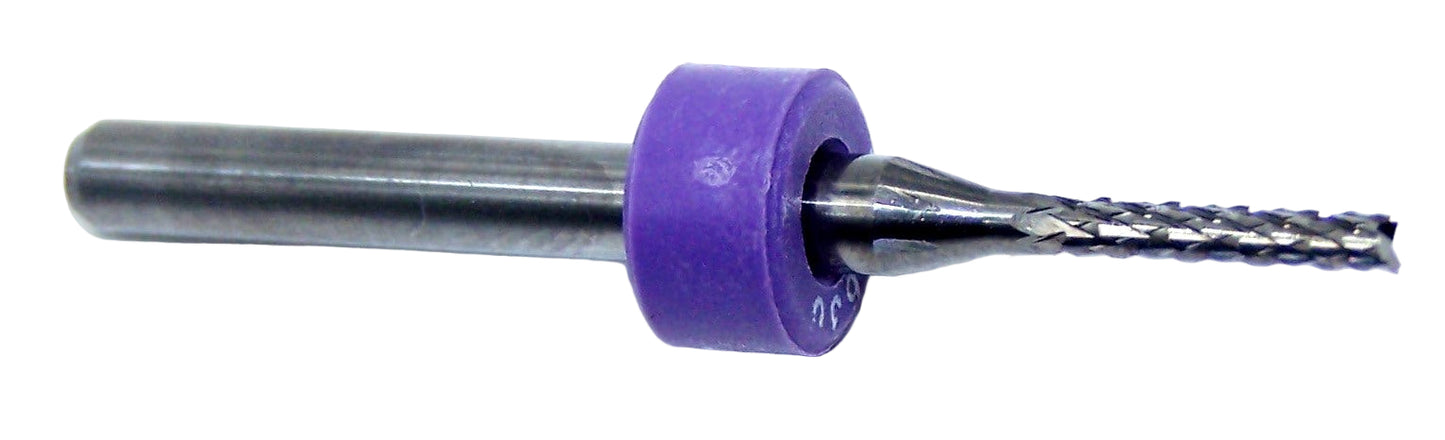 2100.0630.315 Kyocera 1.60mm Carbide Diamond-Cut Router Burr Fishtail .0630" Diameter .315" Flute 1.50" Length .125" Shank