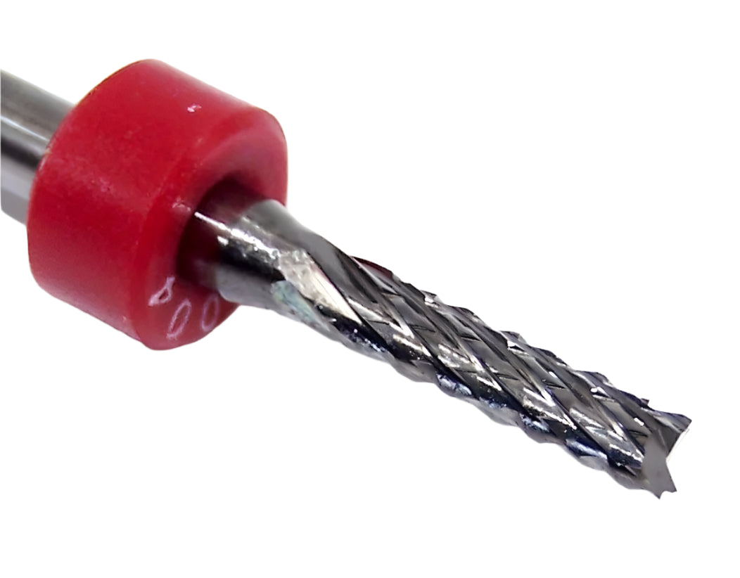 2100.1004.394 Kyocera 2.55mm Carbide Diamond-Cut Router Burr, Fishtail .1004" Diameter .394" Flute 1.50" Length .125" Shank