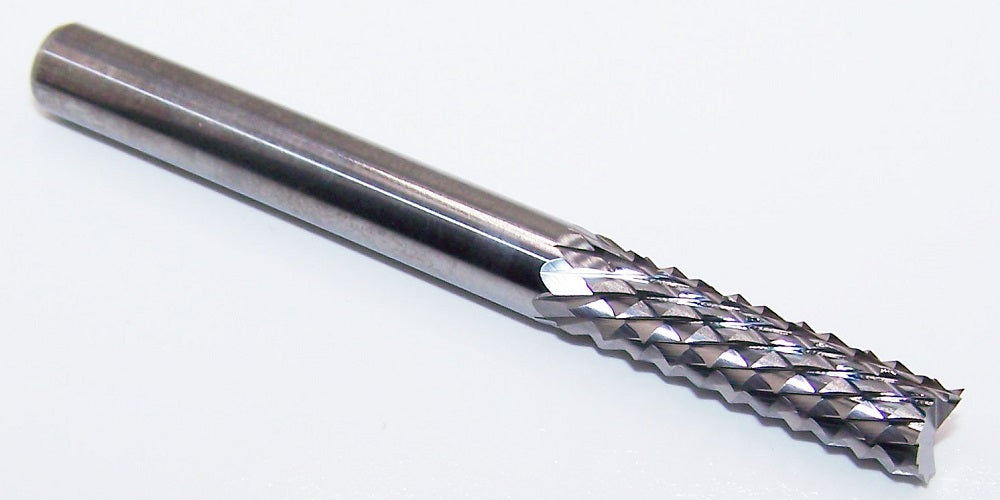 DIAMOND-CUT CARBIDE ROUTER BURRS DOWN-CUT 1/4" (.2500") Diameter from Kyocera Microtools 2121-2500.3750F