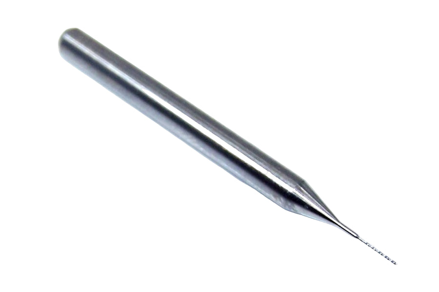 225-0100.150 Kyocera #87 Carbide 2 Flute Drill PCB Type .0100" Diameter 0.150" Flute 1.5" Length 0.125" Shank 130° Point