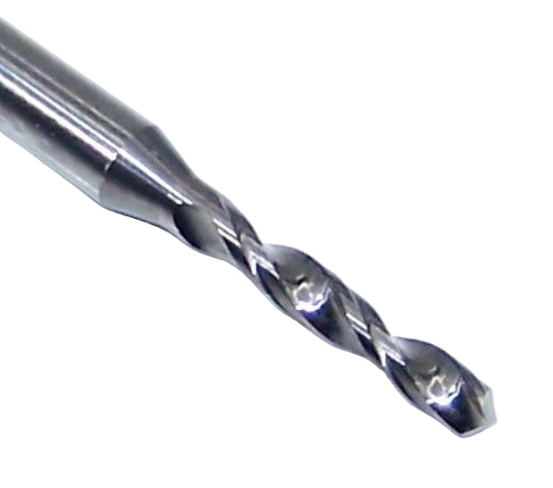 226-0736.400 Kyocera 1.87mm Carbide Drill 2 Flute 0.0736" Diameter 0.400" Flute 1.5" Length 0.1181" Shank 130° Point