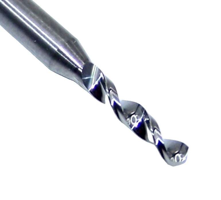 226-0744.400 Kyocera 1.89mm Carbide Drill 2 Flute 0.0744" Diameter 0.400" Flute 1.5" Length 0.1181" Shank 130° Point