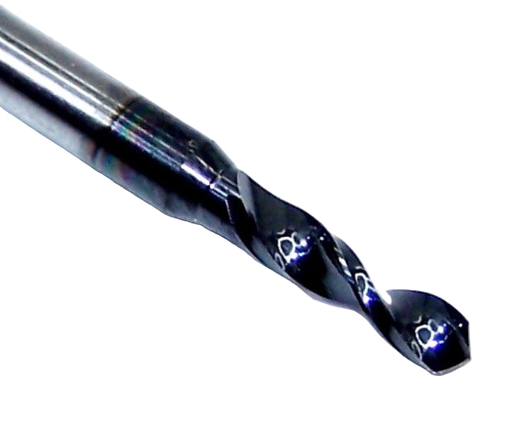 226-0913L400 Kyocera 2.32mm Carbide Drill 2 FLUTE ALTiN Coated 0.0913" Diameter 0.400" Flute 1.5" Length 0.1181" Shank 130° Point