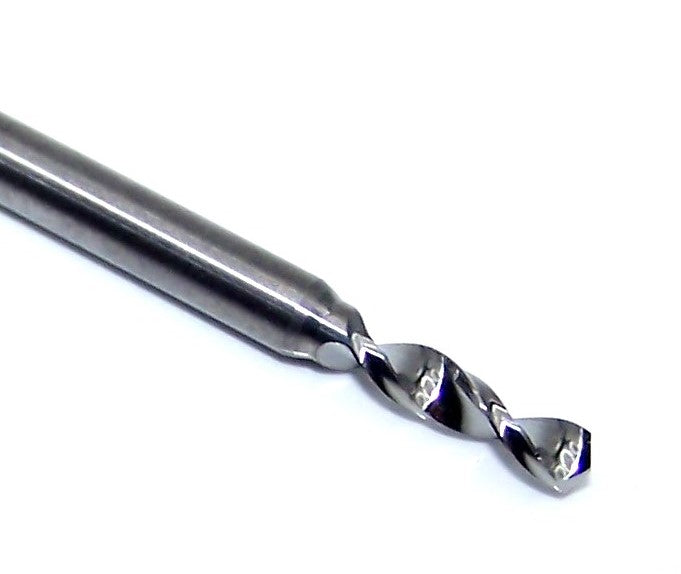 226-0925.400 Kyocera 2.35mm Carbide Drill 2 FLUTE .0925" Diameter .400" Flute 1.50" Length .1181" Shank 130° Point