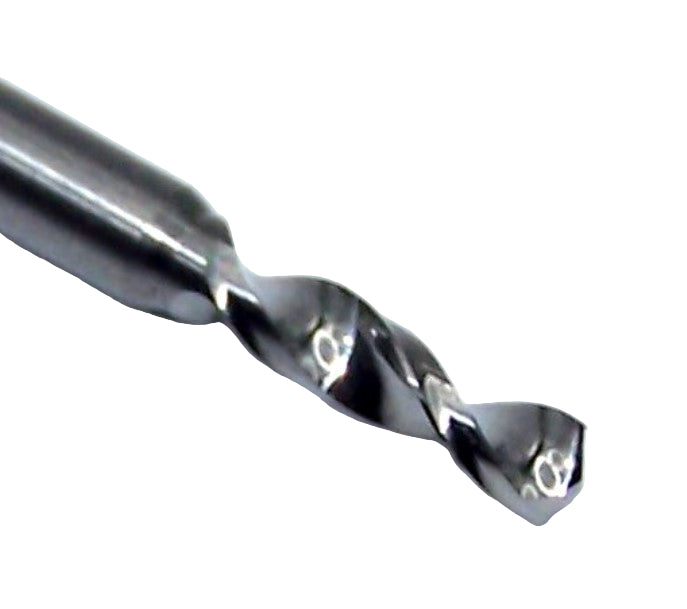 226-0980.400 Kyocera 2.49mm Carbide Drill 2 FLUTE 0.0980" Diameter 0.400" Flute 1.5" Length 0.1181" Shank 130° Point