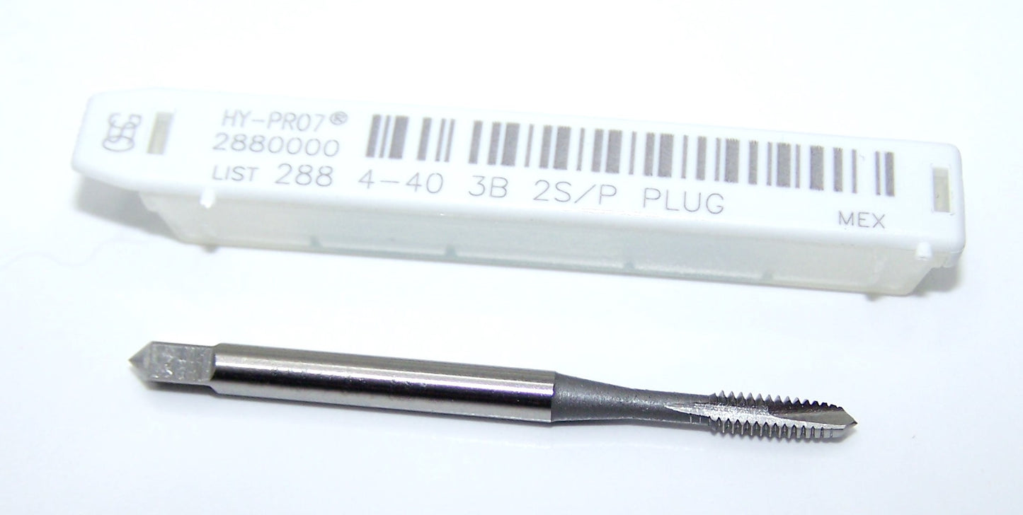 2880000 OSG 4-40 Plug Cut Tap 2 Flute 3B 5P Bright HY-PRO 7