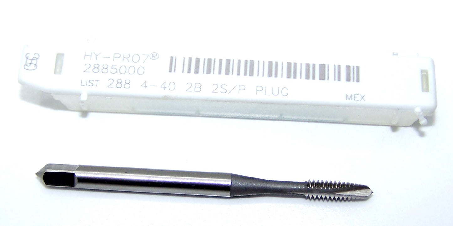 2885000 OSG 4-40 Plug Cut Tap 2 Flute 2B 5P Bright HY-PRO 7