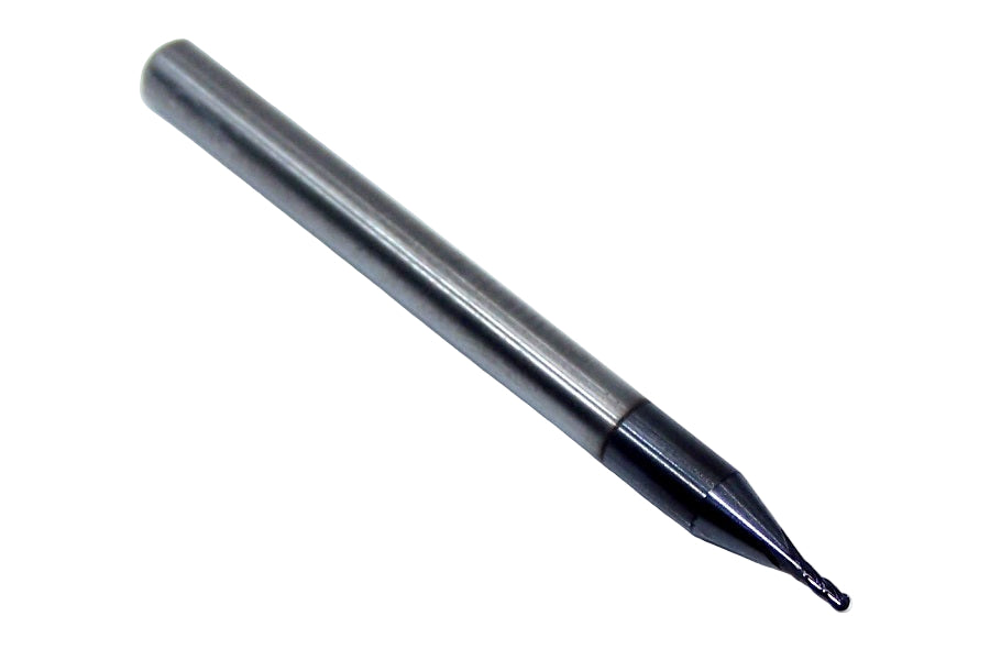 30032 Kyocera SGS 1/32" Carbide 4 Flute End Mill Ball AlTiN Coated .0312" Diameter .0781" Flute 1.50" Overall Length .125" Shank