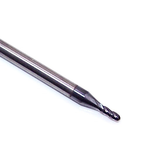30034 Kyocera SGS 1/16" Carbide 4 Flute End Mill Ball AlTiN Coated .0625" Diameter .188" Flute 1.50" Overall Length .125" Shank