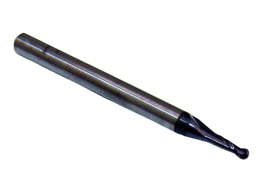 30474 Kyocera SGS 1/16" Carbide 2 Flute End Mill Ball End AlTiN Coated .0625" Diameter .187" Flute  1.50" Length .125" Shank