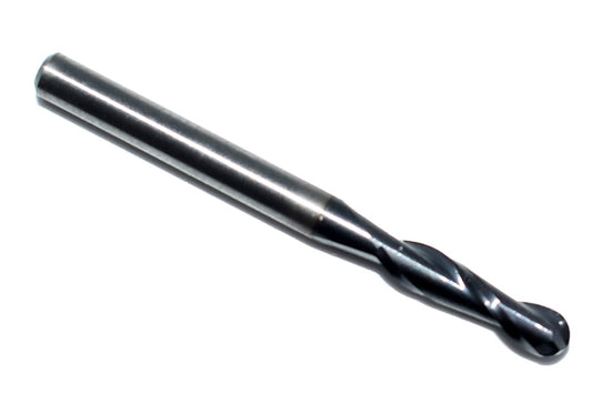 30478 Kyocera SGS 1/8" Carbide 2 Flute End Mill Ball End AlTiN .125" Diameter .500" Flute  1.50" Length .125" Shank