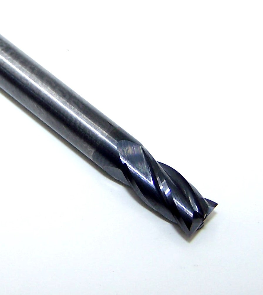 31180 Kyocera SGS 3/16" Carbide End Mill 4 Flute SQ Double End TiAlN .1875 Diameter .375"Flute 2.00" Length .187" Shank
