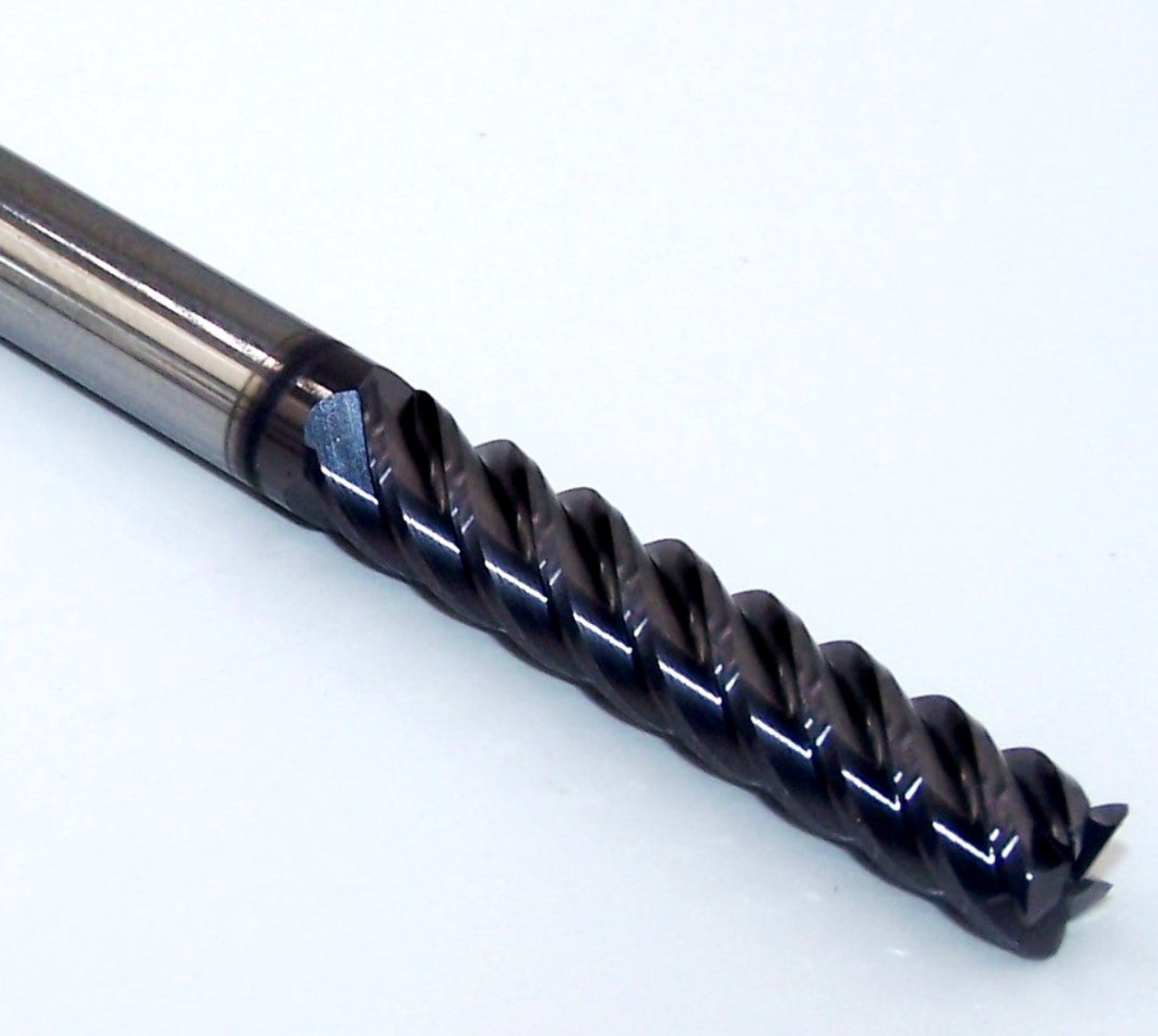 32616 Kyocera SGS 1/4" Carbide 5 Flute End Mill .015" Radius AlTiN Coating .250" Diameter 1.25" Flute 4.00" Length .250" Shank V-Carb