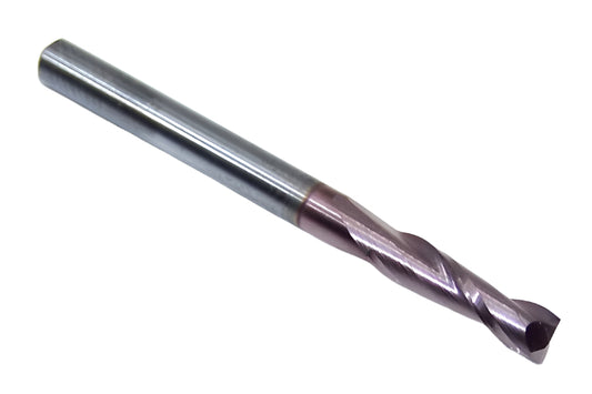 35302 Kyocera SGS 1/8" Carbide 2 Flute End Mill SHEAR-CARB TiCN Coated .125" Diameter 0.437"Flute 1.50" OAL .125" Shank