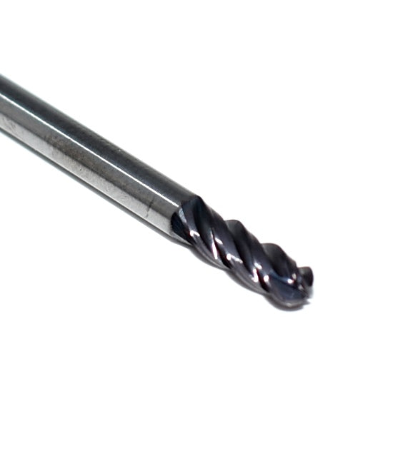 36358 Kyocera SGS 1/8" Carbide 4 Flute End Mill Ball End .1250" Diameter .375" Flute 1.50" Length .125" Shank Z-Carb ZAP