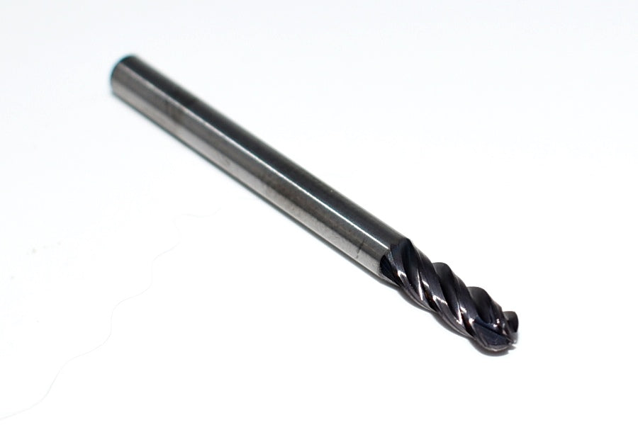 36358 Kyocera SGS 1/8" Carbide 4 Flute End Mill Ball End .1250" Diameter .375" Flute 1.50" Length .125" Shank Z-Carb ZAP