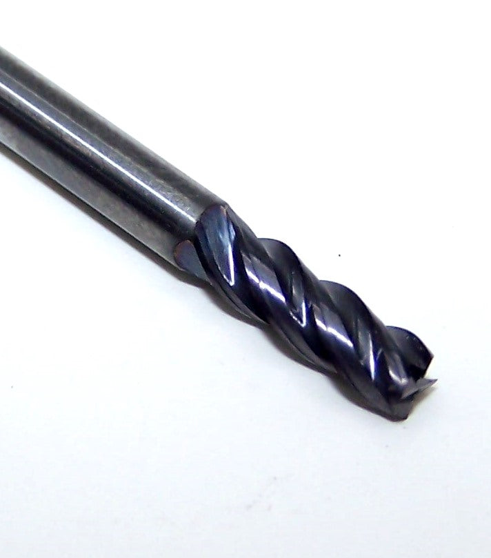 36404 Kyocera SGS 1/8" Carbide 4 Flute End Mill SQ .1250" Diameter .375" Flute 1.50" Length .125" Shank Z-Carb ZAP