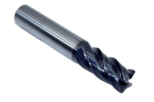 36574 Kyocera SGS 1/2" Carbide 4 Flute End Mill .030" Radius .500" Diameter 1.00" Flute 3.00" Length .500" Shank  Z-Carb HTA