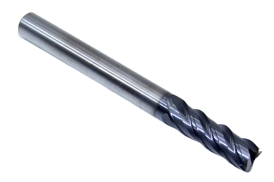 36616 Kyocera SGS 1/4" Carbide 4 Flute End Mill .020" Radius .250" Diameter 0.750" Flute 2.50" Length .250" Shank  Z-Carb HTA