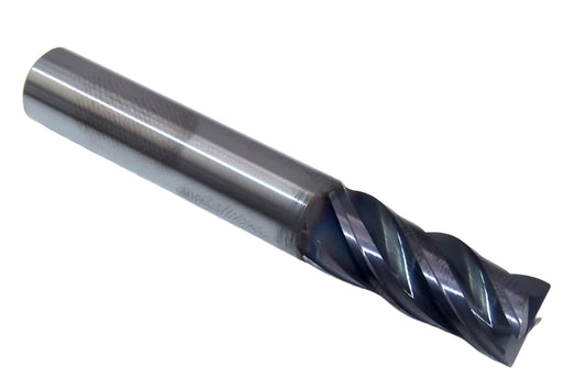 36725 Kyocera SGS 3/8" Carbide 4 Flute End Mill .015" Radius .375" Diameter 0.875" Flute 2.50" Length .375" Shank  Z-Carb AP