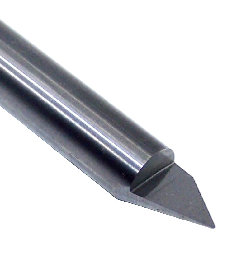 37-05 Onsrud 60° Carbide Tip V Groove Router Bit .020" Tip .250" Diameter .500" Flute 2.00" Length .250" Shank