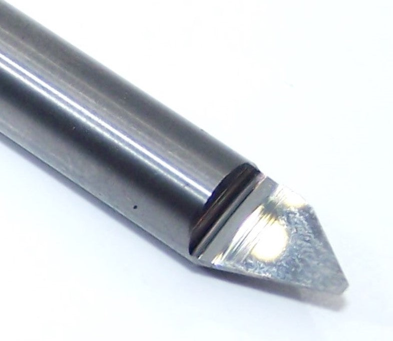 37-09 Onsrud 60° Carbide Tip V Groove Router Bit .040" Tip .250" Diameter .500" Flute 2.00" Length .250" Shank