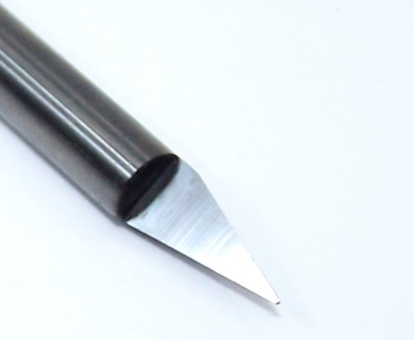 37-21 Onsrud 30° Carbide Tip V Groove Router Bit .005" Tip .250" Diameter 2.00" Length .250" Shank